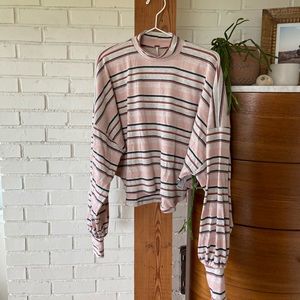 Retro striped Free People top